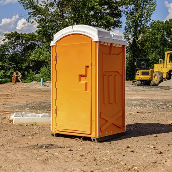 how often are the portable toilets cleaned and serviced during a rental period in Rush County IN